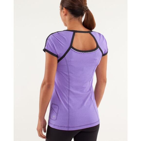 Lululemon Run Team Spirit Tech Short Sleeve Women's Shirt Power Purple Size 6 - Picture 1 of 10